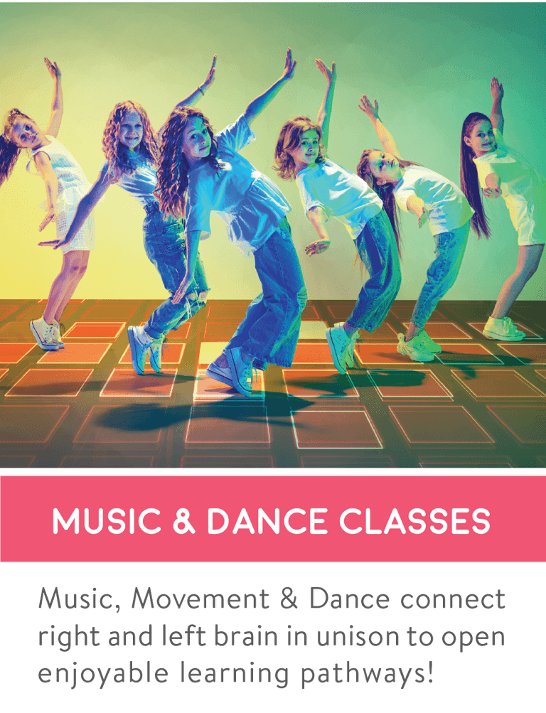 Children taking part in a music and dance class